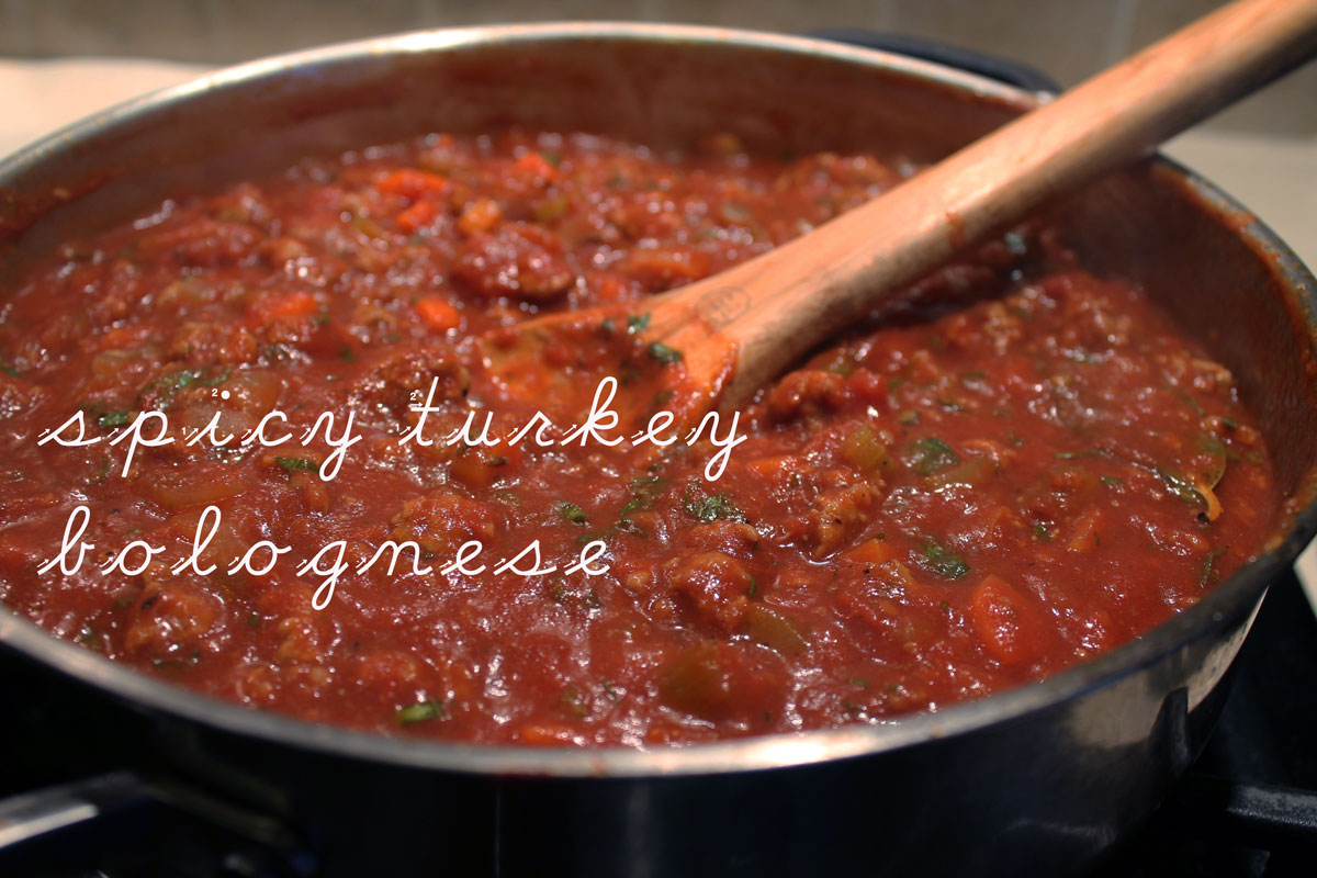 Spicy Turkey Bolognese | Hugs ‘n Kitchen