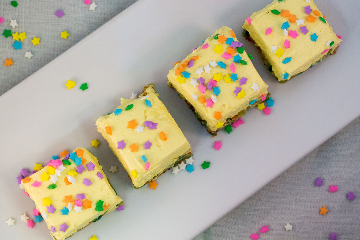 Frosted Gluten-Free Cookie Bars | Hugs ‘n Kitchen