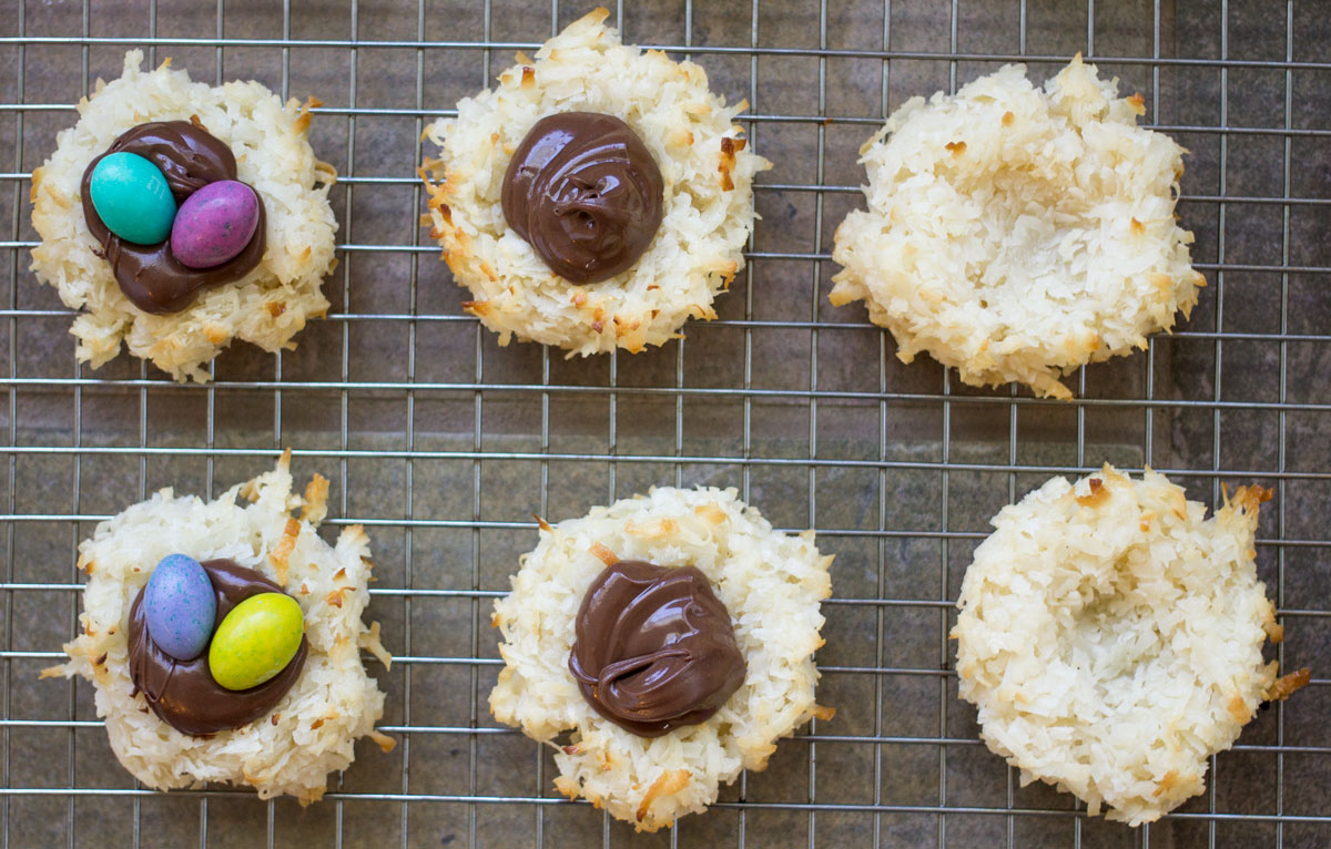 Coconut Macaroon Nests with Nutella | Hugs ‘n Kitchen