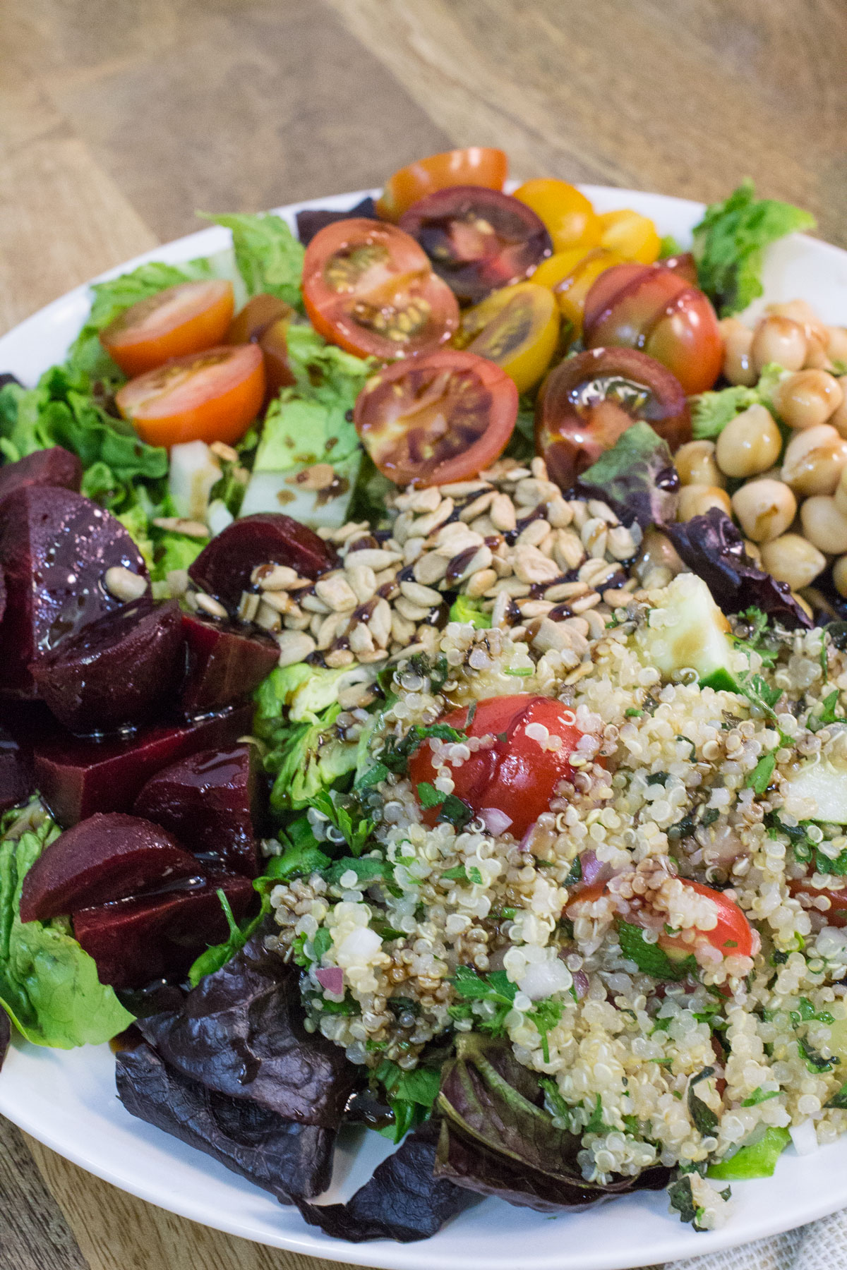 Roasted Beets + Quinoa Tabbouleh Salad with Balsamic | Hugs ‘n Kitchen