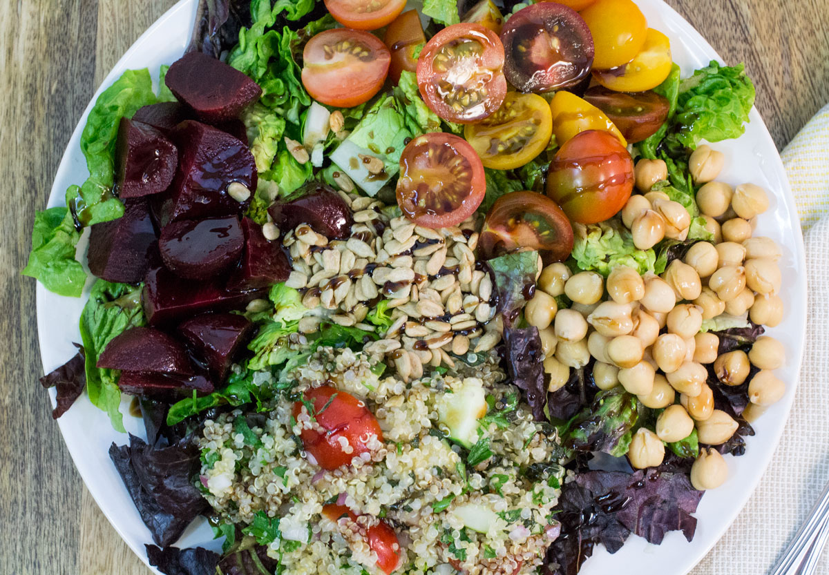 Roasted Beets + Quinoa Tabbouleh Salad with Balsamic | Hugs ‘n Kitchen